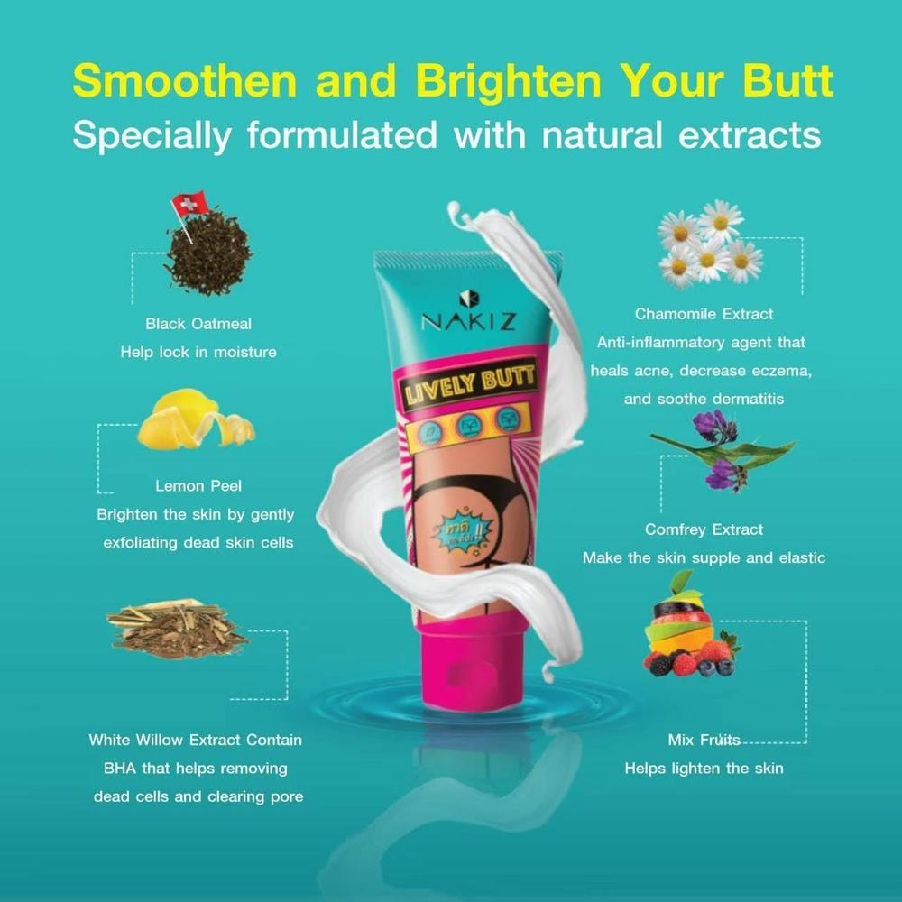 Nakiz Lively Butt Cream for Firming and Brightening Skin