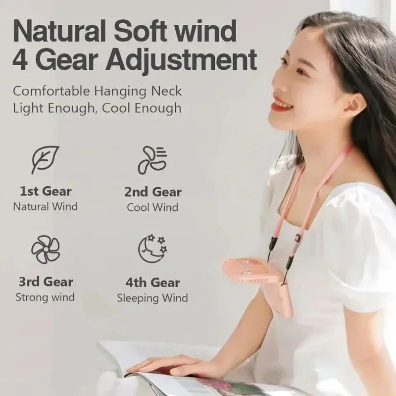 Portable Neck Fan - Foldable, Air Cooling Fan for On-the-Go Comfort