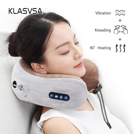 U-Shaped Massaging Pillow for Neck and Back Relief