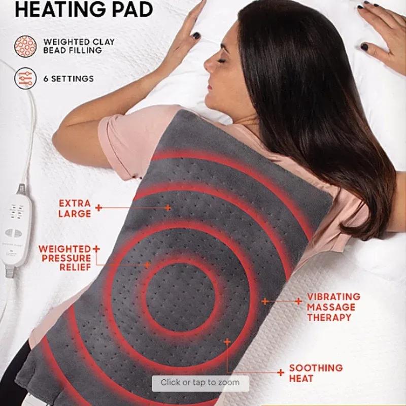 Heating Pad with 6 Adjustable Temperature Levels and 4 Timer Settings