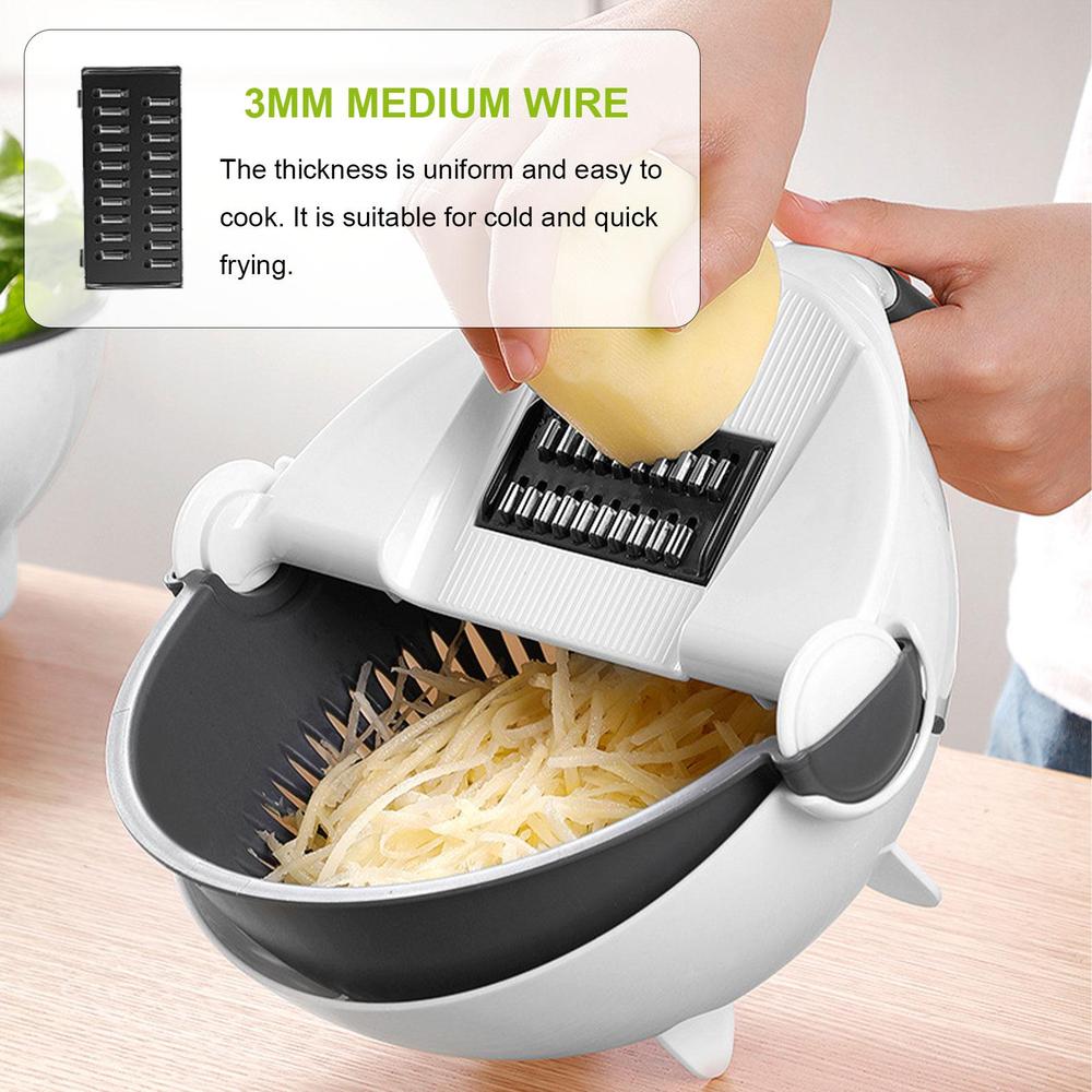 Efficient 9-in-1 Vegetable Slicer with Multiple Cutting Functions