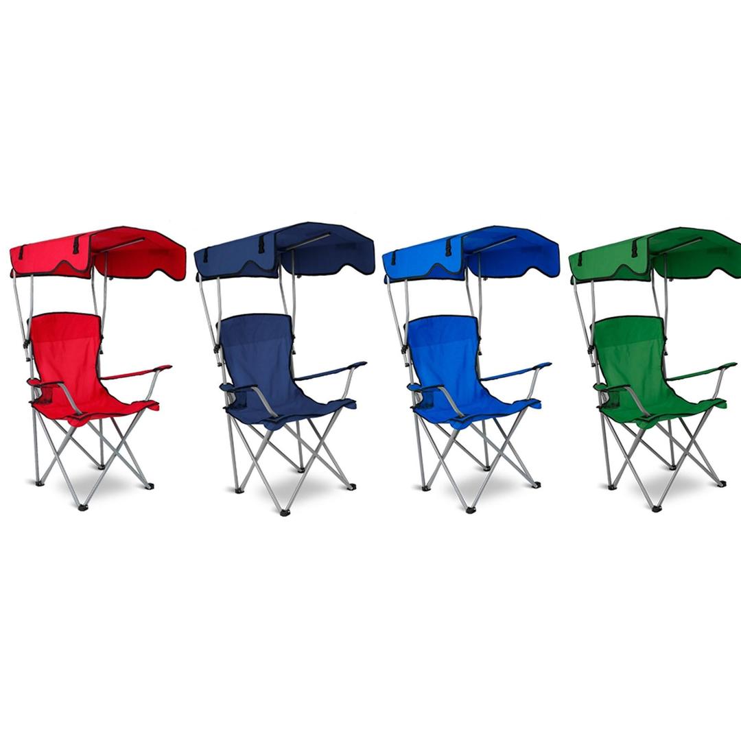 Foldable Outdoor Lounge Chair with Cup Holder for Camping & Beach