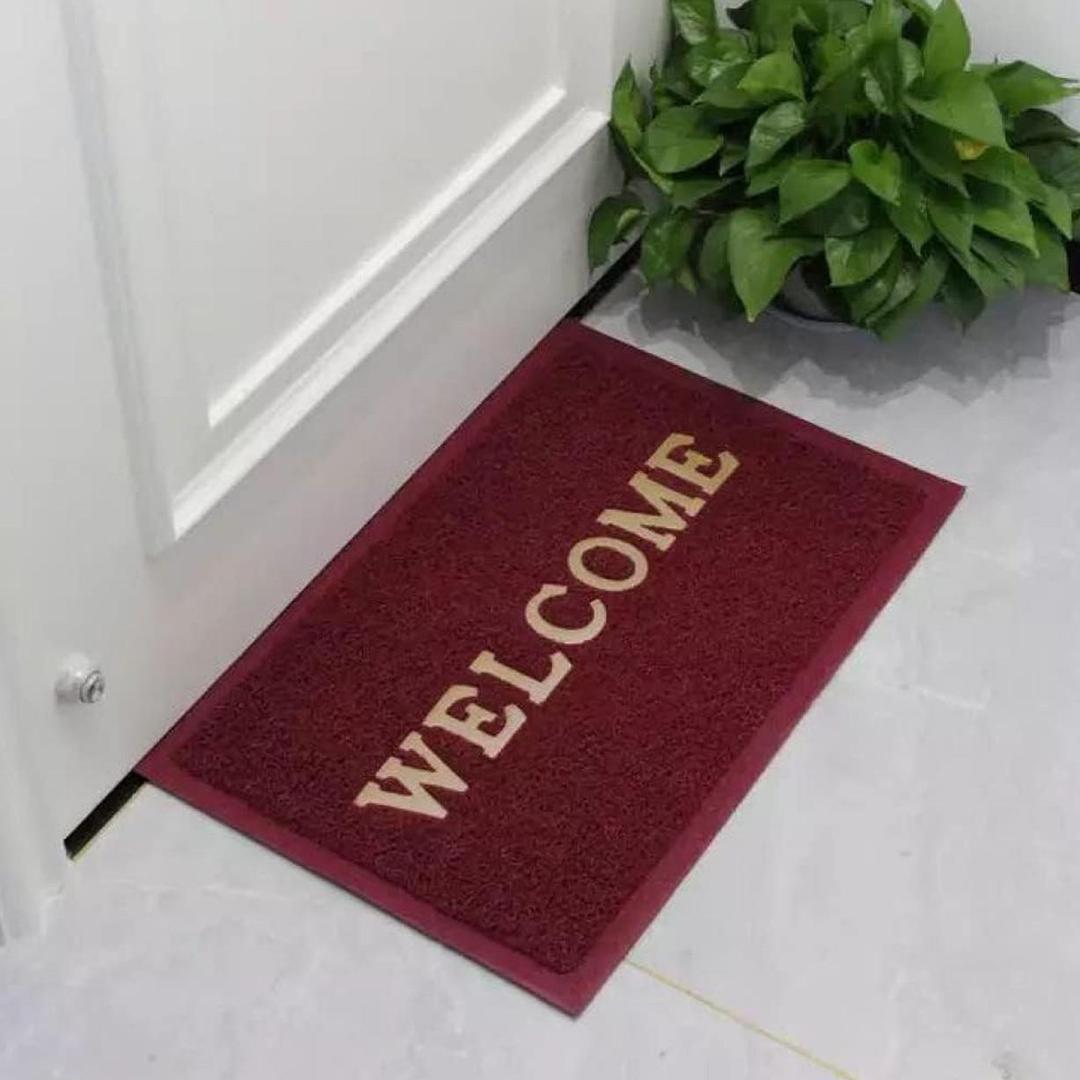 Welcome Door Mat – Sturdy Rubber Mat for Home Entrances