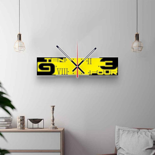 Rectangular Horizontal Wall Clock – Modern Design for Home Decor