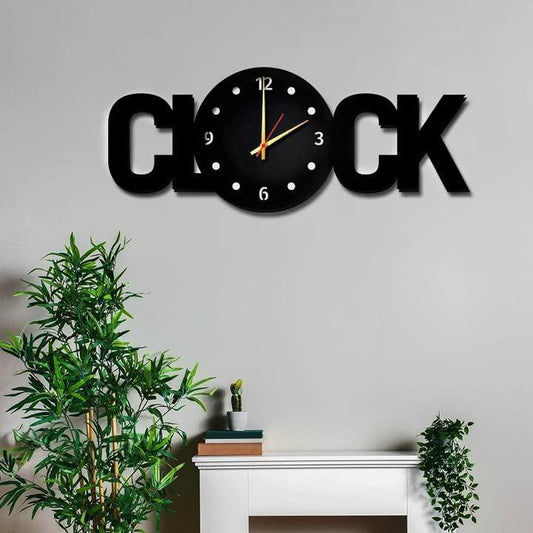 Acrylic DIY Big Wall Clock with Letters – Modern Design