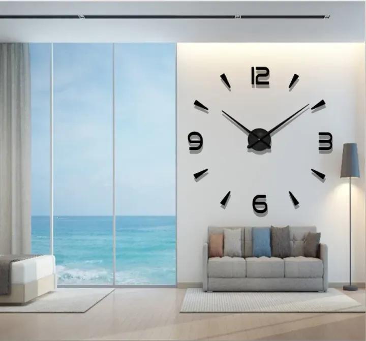 Stylish DIY 3D Frameless Wall Clock Stickers for Homes & Offices