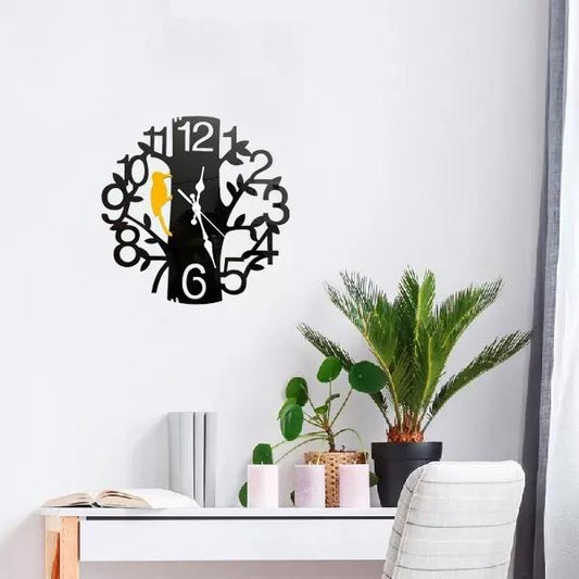 Sparrow Nest Acrylic Wall Clock – Stylish Addition to Your Living Space