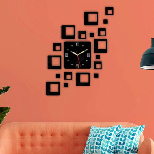 3D Boxes Wall Clock – Stylish Modern Decor for Home & Office