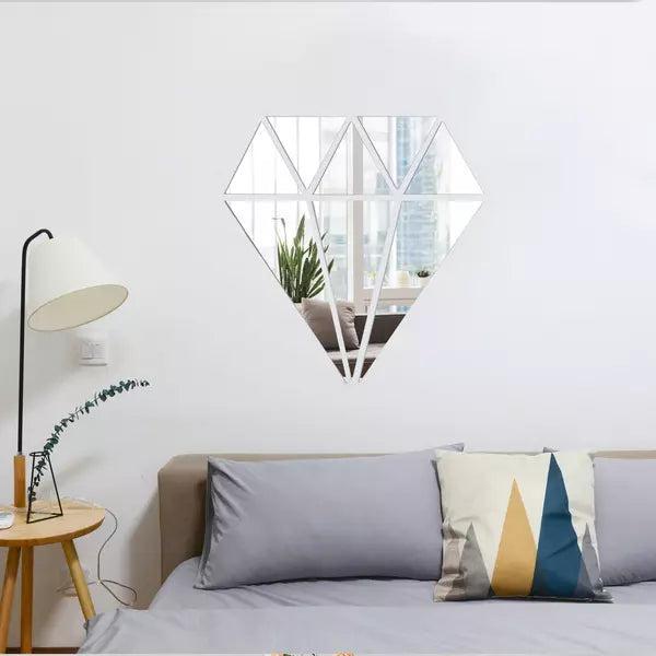 Stylish Acrylic Diamond Mirror Stickers for Wall Decoration