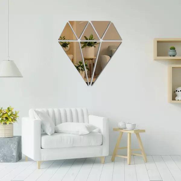 Stylish Acrylic Diamond Mirror Stickers for Wall Decoration