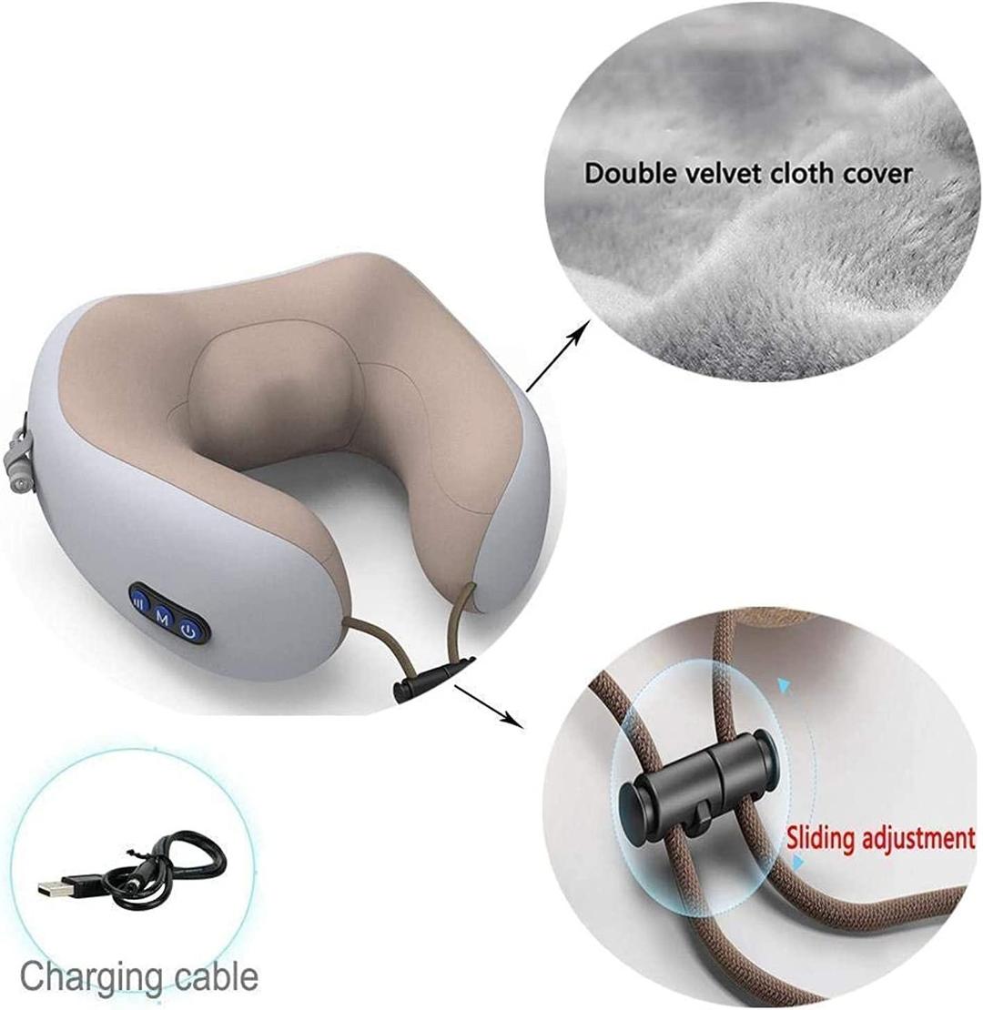 Rechargeable U-Shaped Electric Neck Massager Pillow for Travel