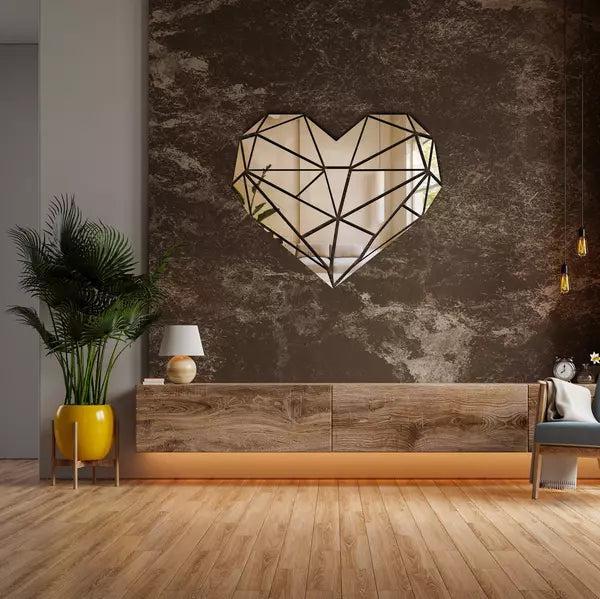 Acrylic Heart Mirror Wall Art – Stylish and Reflective Home Accent