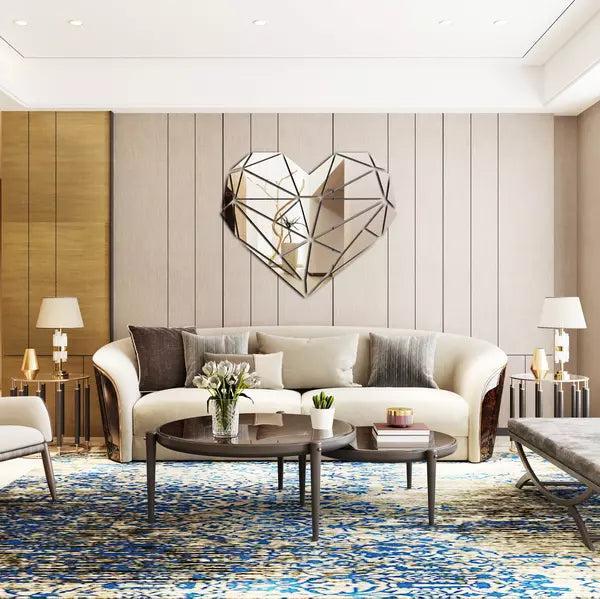 Acrylic Heart Mirror Wall Art – Stylish and Reflective Home Accent