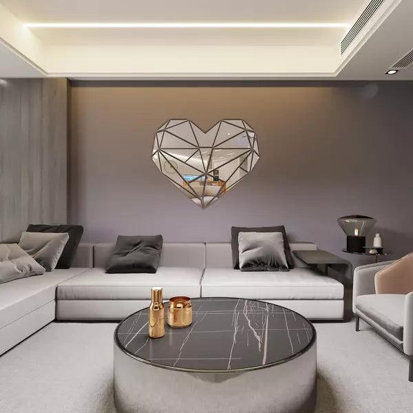 Acrylic Heart Mirror Wall Art – Stylish and Reflective Home Accent