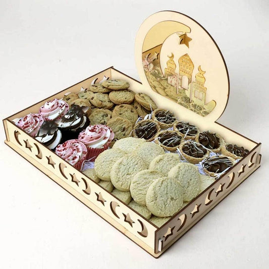 Wooden Party Serving Tray – Ideal for Desserts and Snacks