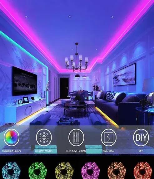 RGB LED Strips with Remote – Ideal for Room & Wall Decorations