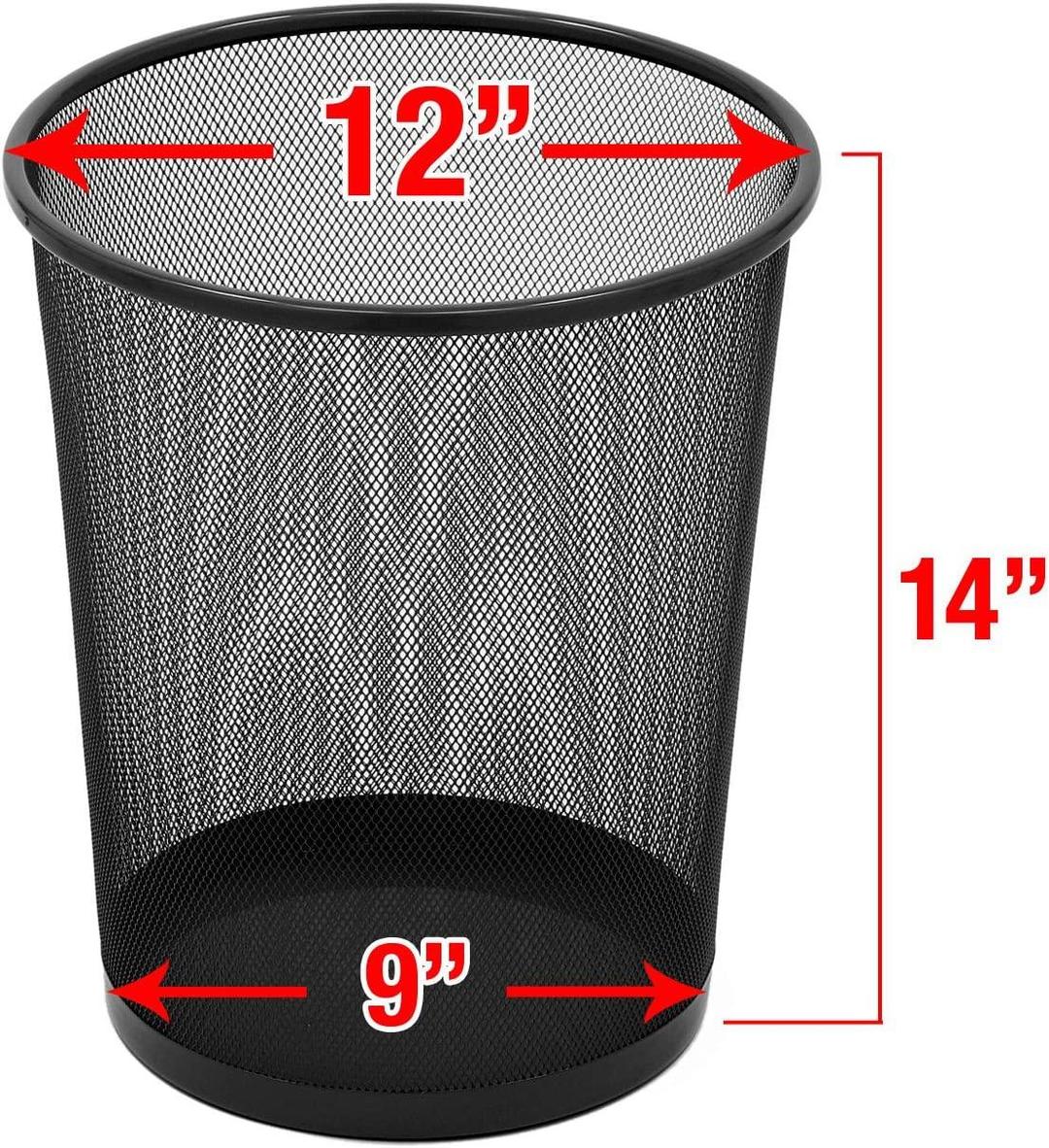 Portable Mesh Round Waste Bin - Open Top for Easy Access