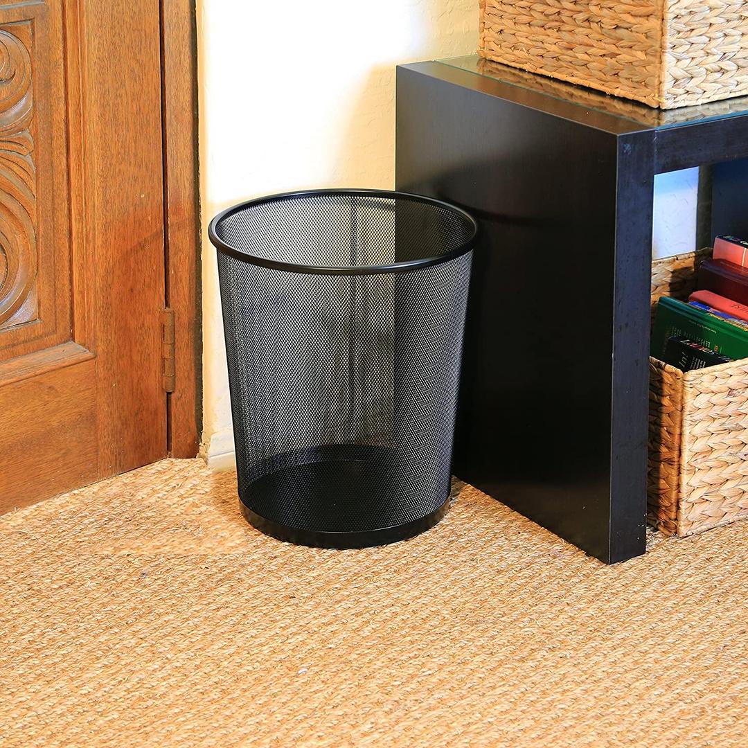 Portable Mesh Round Waste Bin - Open Top for Easy Access