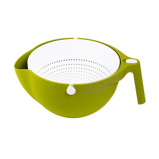 Detachable Double-Layer Kitchen Colander Strainer for Easy Drainage