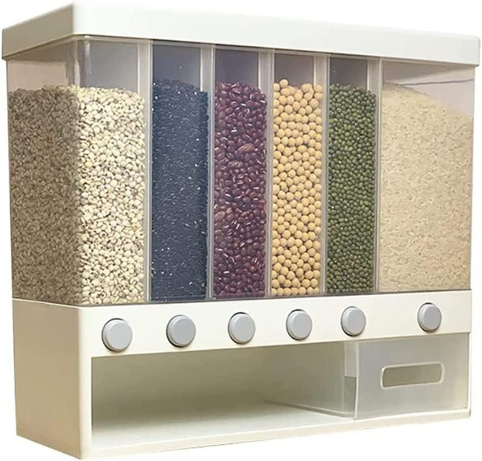 Dry Grain Storage Wall Organizer with 6 Adjustable Grids