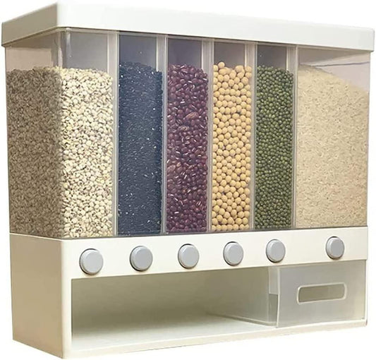 Dry Grain Storage Wall Organizer with 6 Adjustable Grids