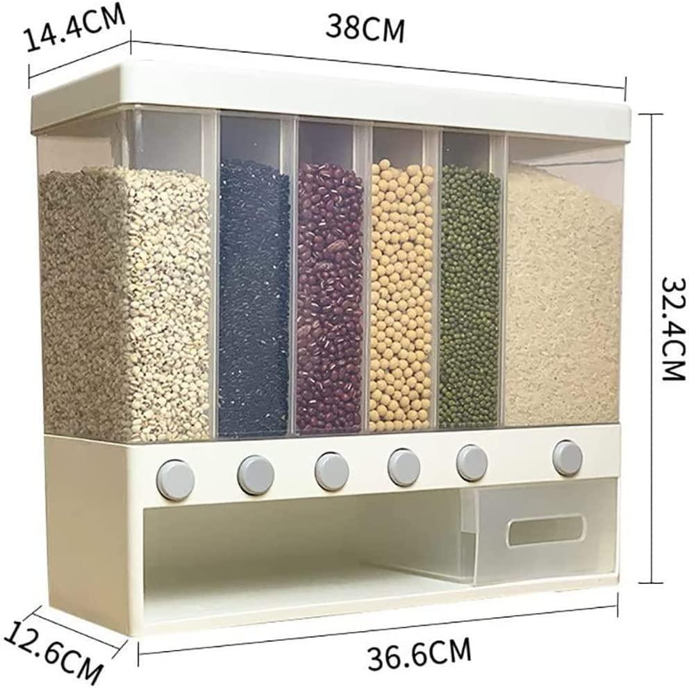 Dry Grain Storage Wall Organizer with 6 Adjustable Grids