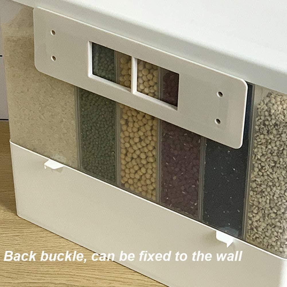 Dry Grain Storage Wall Organizer with 6 Adjustable Grids