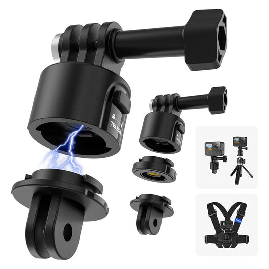 TELESIN Magnetic Mount Adapter for Quick Release GoPro Accessories