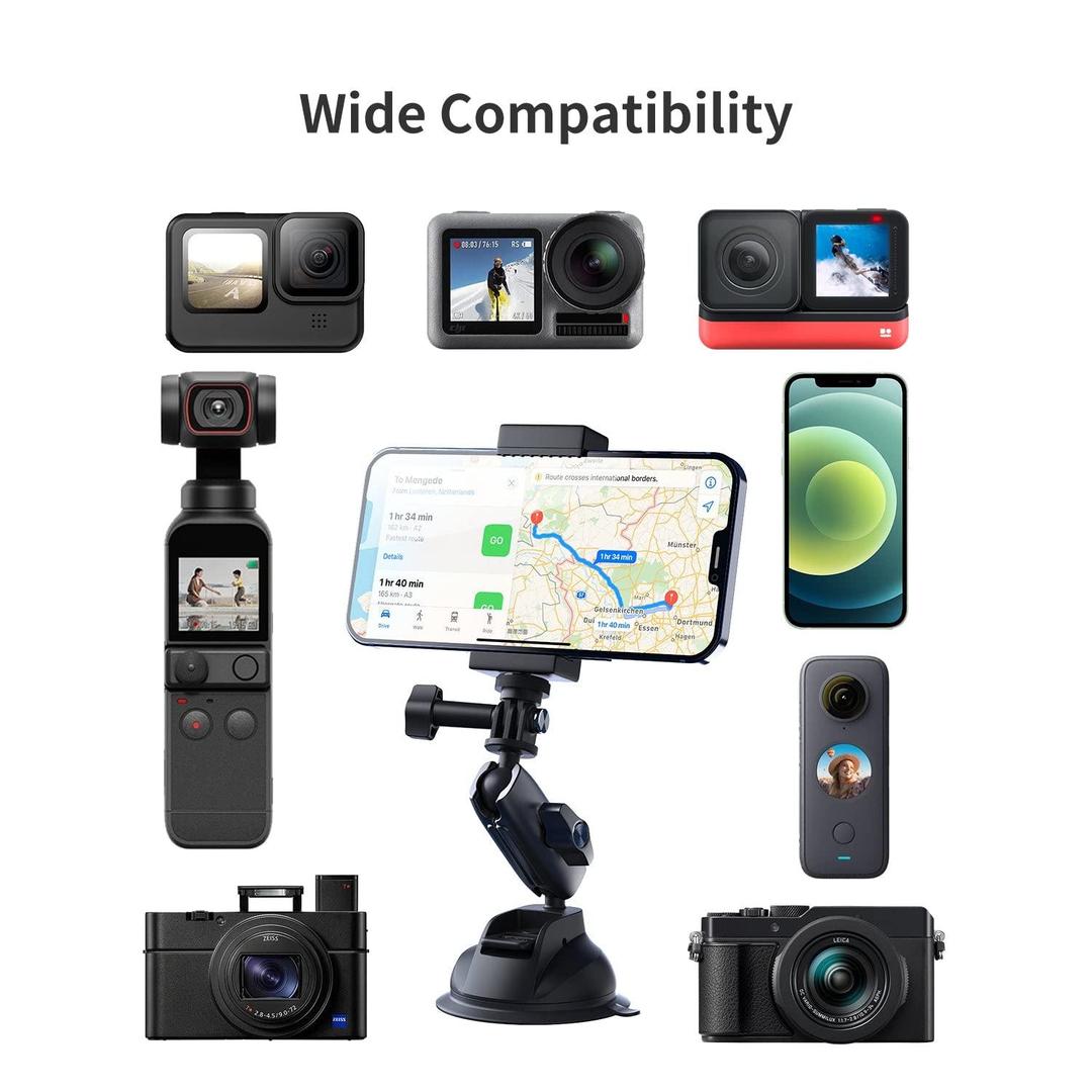 TELESIN Camera Suction Mount for Smooth Shots