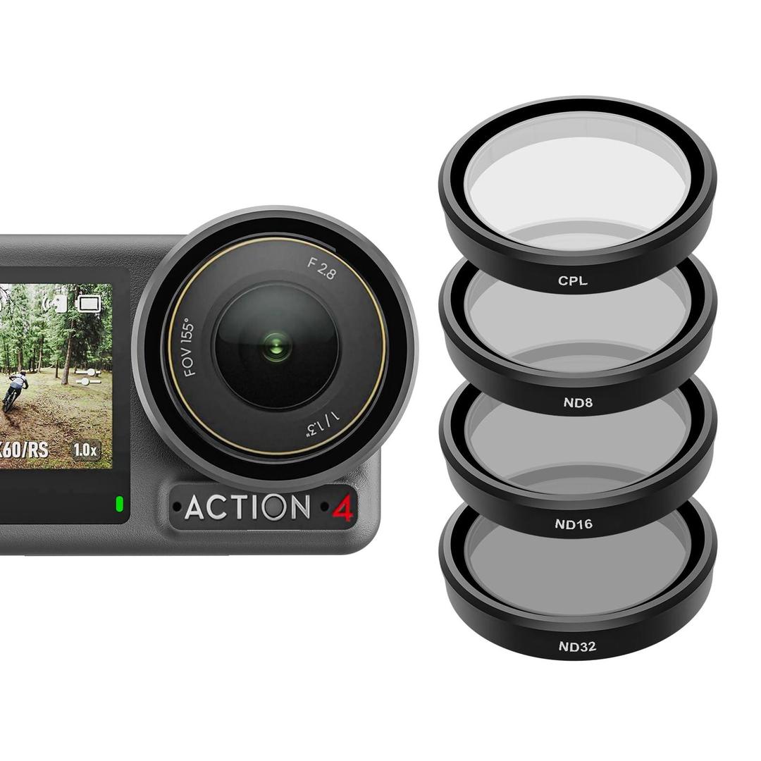 TELESIN CPL ND8 ND16 ND32 Filter Set for DJI Osmo Action 3/4