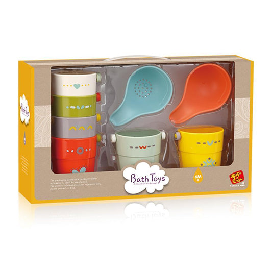 Baby Bath Toys with Colorful Bathroom Cups