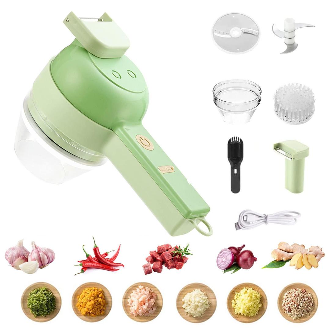 Multi-Functional 4-in-1 Electric Vegetable Cutter & Chopper for Easy Meal Prep