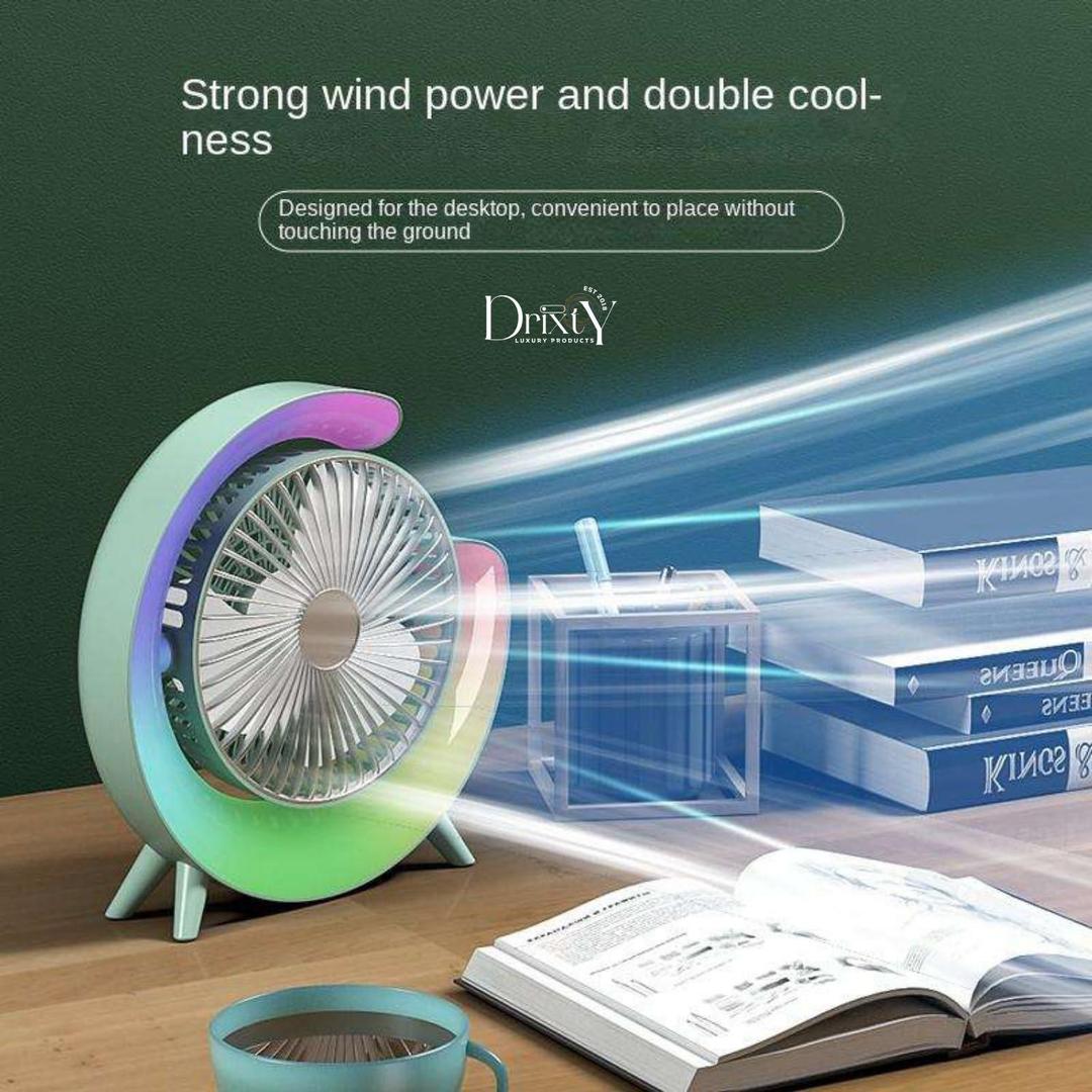 Multi-Color LED Desk Fan for Home & Office