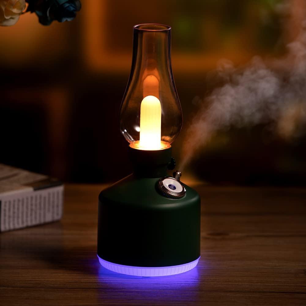 Mist Humidifier & Air Purifier with Vintage LED Lamp