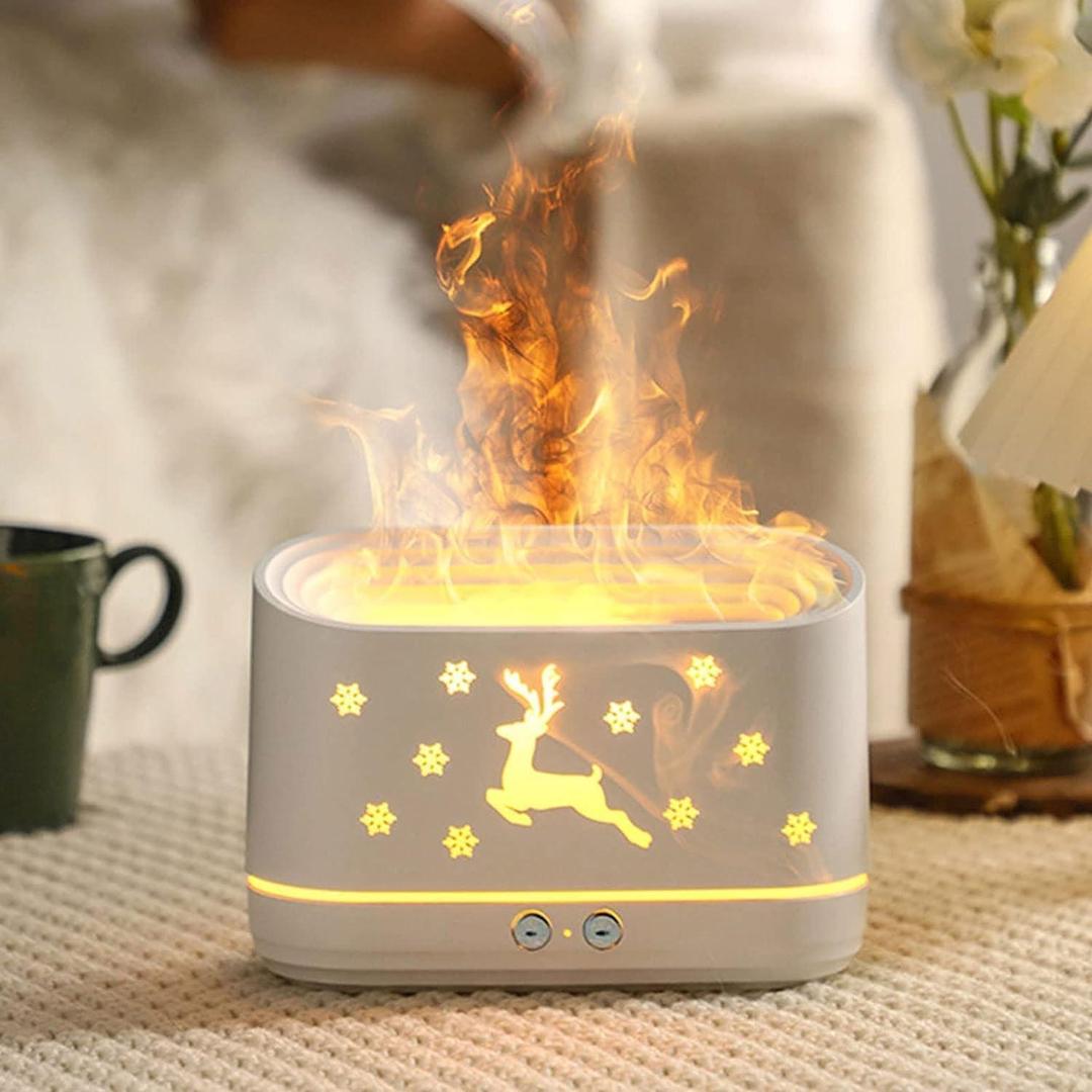 Premium Flame Diffuser Humidifier - Stylish Aromatherapy with a Cozy Glow