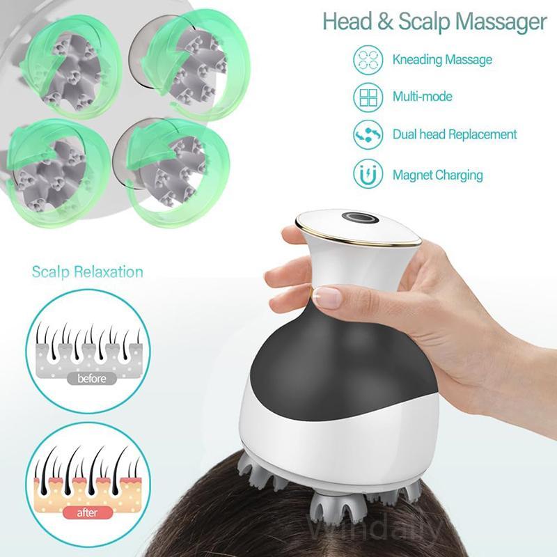 Wireless Scalp Massager for Hair Growth and Relaxation