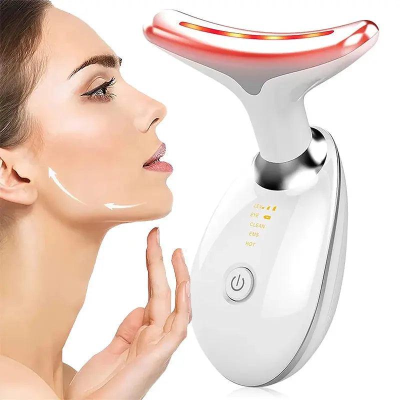 Rechargeable LED Skin Rejuvenation Massager for Face & Neck