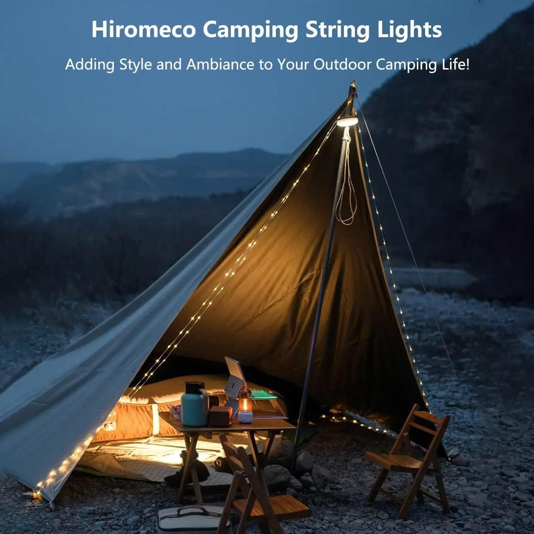 Gold Seaside Portable Camping String Lights – Perfect for Outdoor Adventures