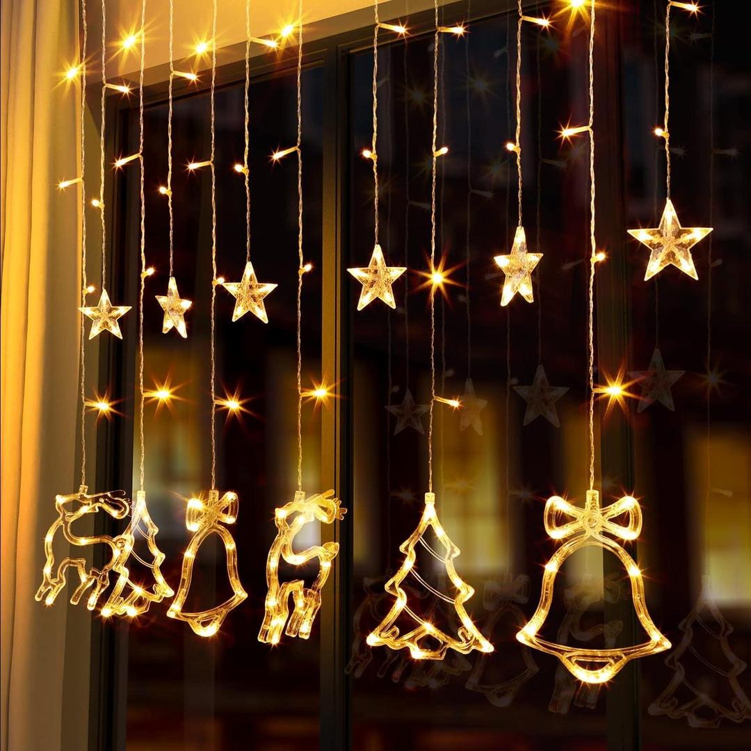 LED Star Curtain Lights – 138 LED Decorative String Lights for Magical Decor