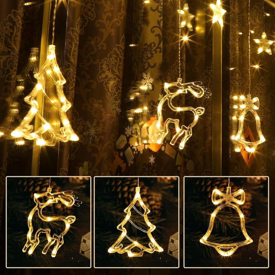 LED Star Curtain Lights – 138 LED Decorative String Lights for Magical Decor