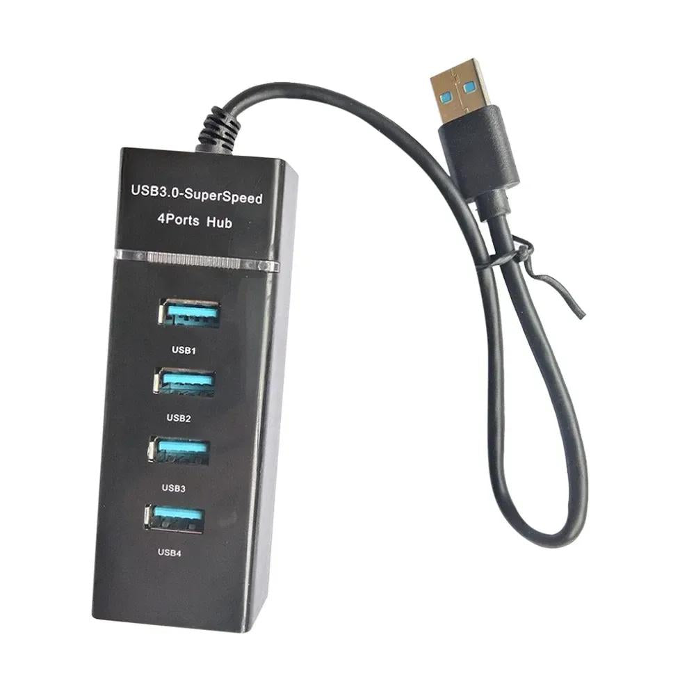 USB 3.0 Super Speed 4-Port Hub with DC5V Power Jack – 30cm Extension