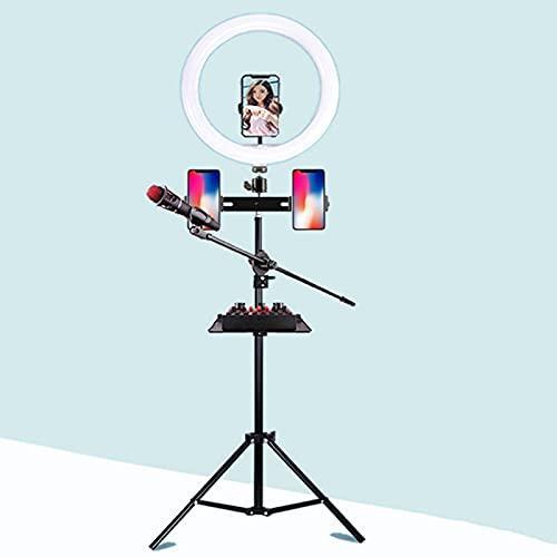 Multi-Functional 26cm Selfie Ring Light with Phone & Mic Holders